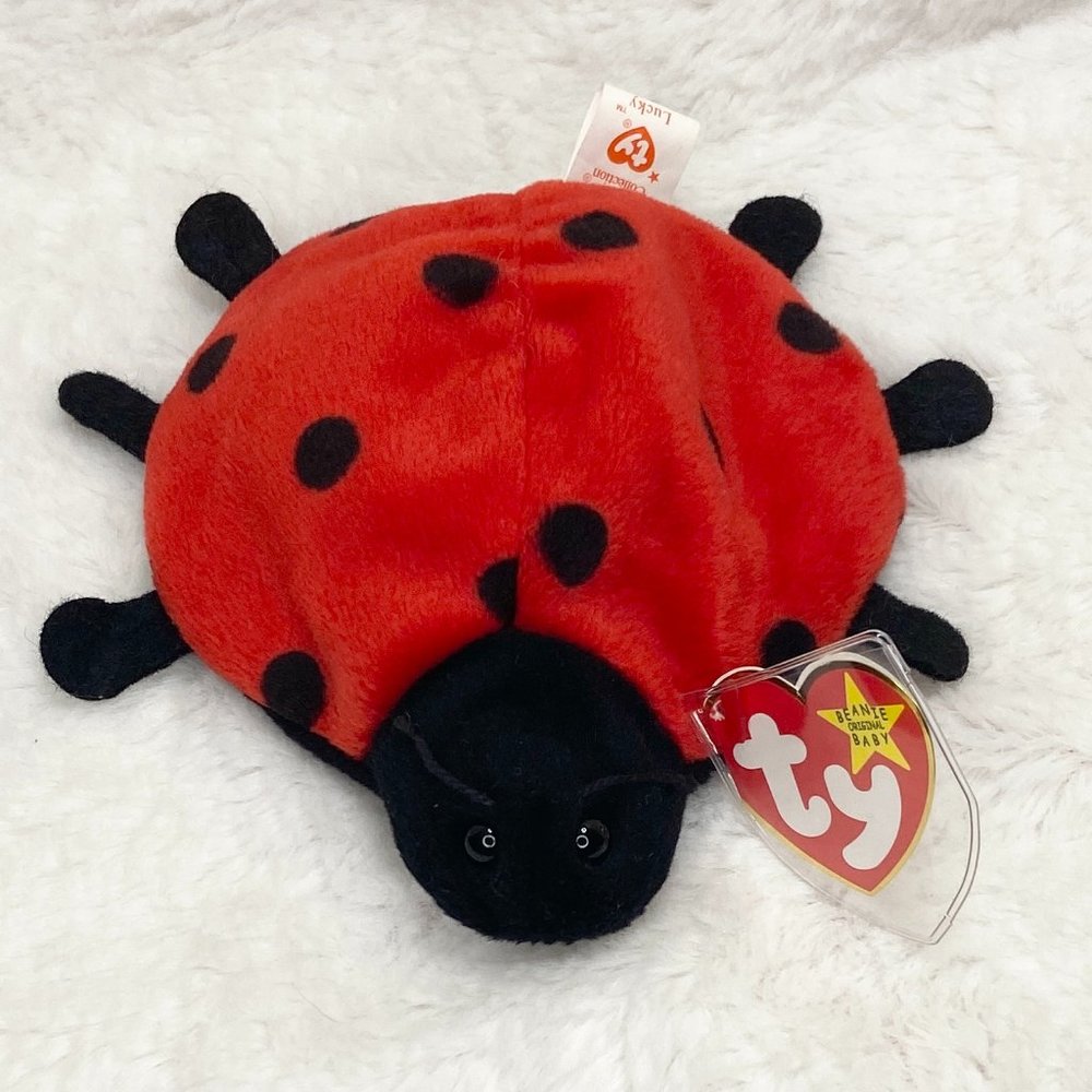 Ty Beanie Baby Lucky the Ladybug Plush Toy - Picture 1 of 7
